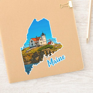 Nubble Lighthouse Maine Nautical Sticker