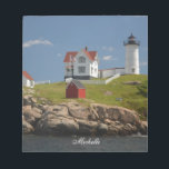 Nubble Lighthouse Notepad<br><div class="desc">This is a breathtaking picture of the Nubble Lighthouse.    You will enjoy writing notes with your Cape Neddick Lighthouse.</div>