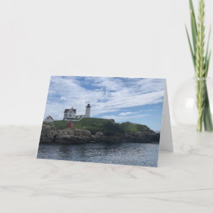 Nubble Lighthouse Photo Blank Greeting Card