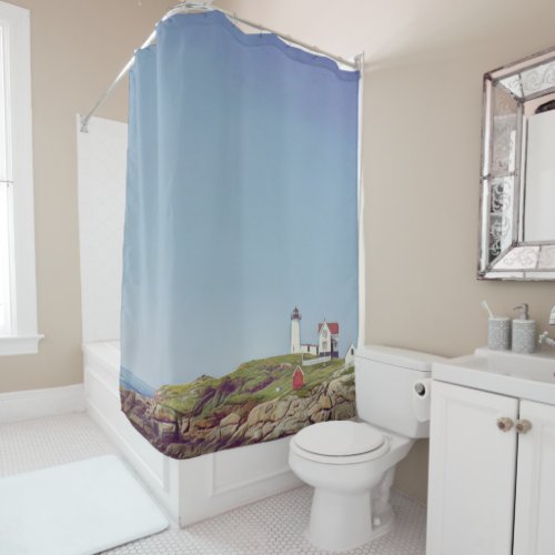 Nubble Lighthouse Shower Curtain