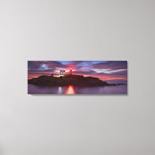 Nubble Lighthouse Wrapped Canvas Print