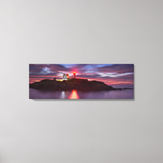 Nubble Lighthouse Wrapped Canvas Print