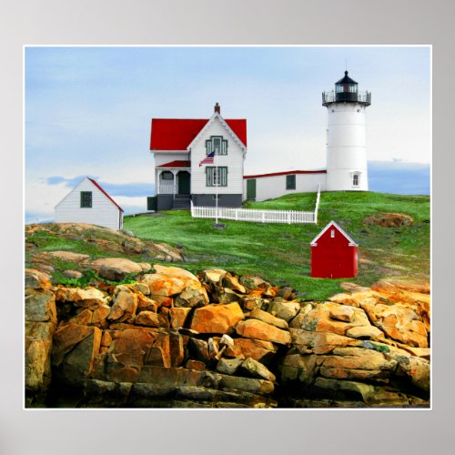 Nubble Lighthouse York Maine Poster