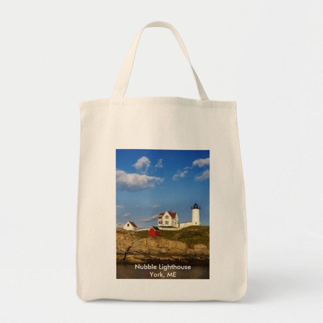 Nubble Lighthouse York, ME Tote Bag (Front)