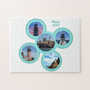 Nubble Portland Quoddy Marshall Bass Maine Light Jigsaw Puzzle