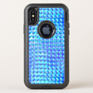 Nubby Blue Glass OtterBox Defender iPhone X Case