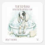 Nubian Baby Goat Handmade Goatmilk Soap Square Sticker