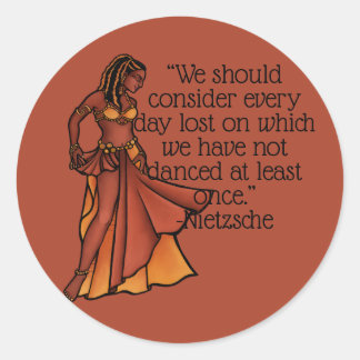 Nubian Belly Dancer Goddess  Classic Round Sticker