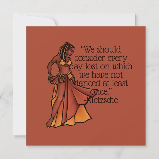 Nubian Belly Dancer Goddess  Invitation (Front)