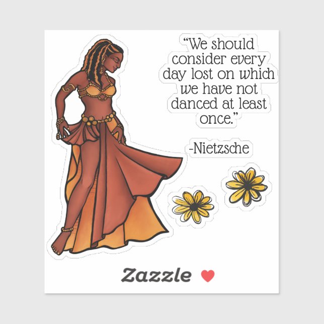 Nubian Belly Dancer Goddess Sticker (Sheet)