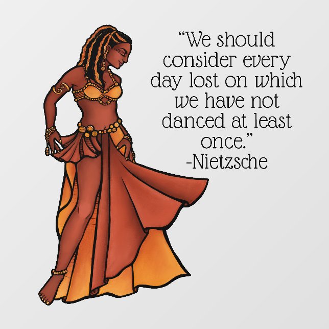 Nubian Belly Dancer Goddess Wall Decal (Front)