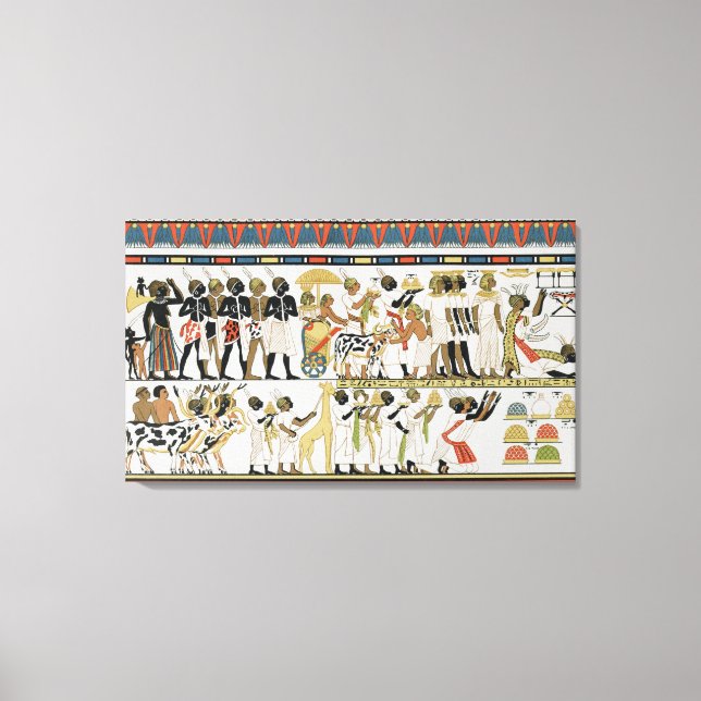 Nubian chiefs bringing presents canvas print (Front)