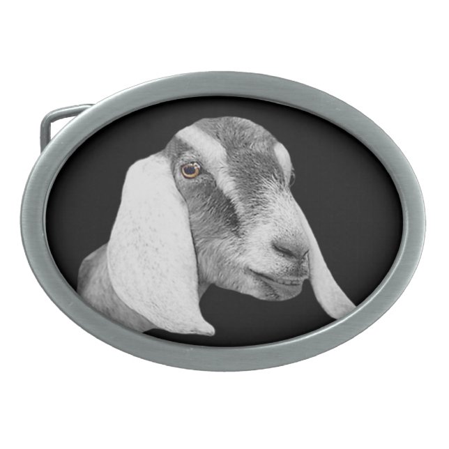 Nubian  Dairy Goat Belt Buckle (Front)