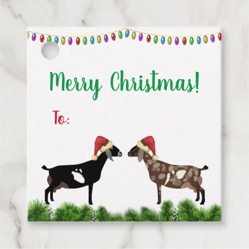 Nubian Dairy Goat Christmas Favor Tags