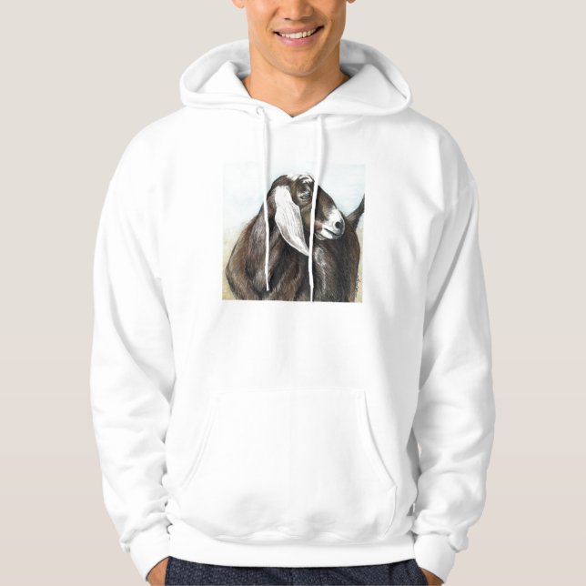 Nubian Goat Animal Sweatshirt Hoodie (Front)