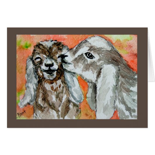 Nubian Goat Buddies Cards (Front Horizontal)