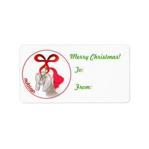 Nubian Goat Christmas Gift Tag Sticker