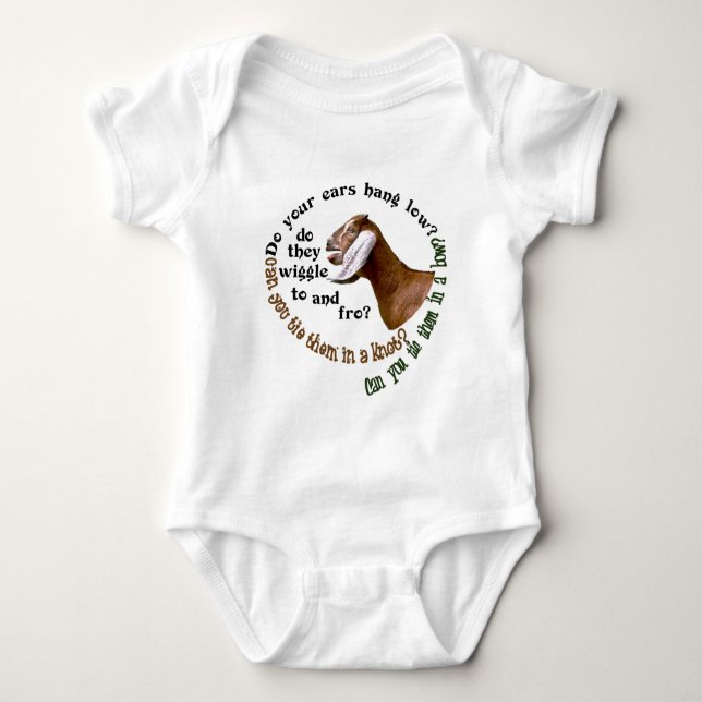 NUBIAN GOAT - DO YOUR EARS HANG LOW? BABY BODYSUIT (Front)