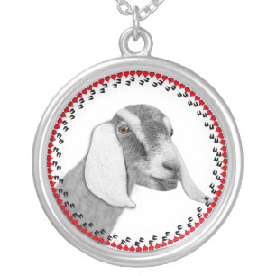 Nubian Goat Hearts and Hooves Necklace