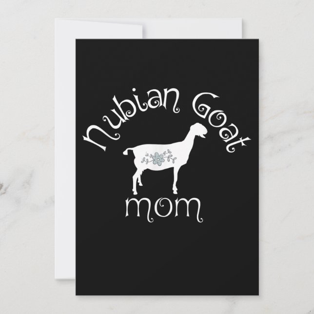 Nubian Goat Mom Gift Save The Date (Front)