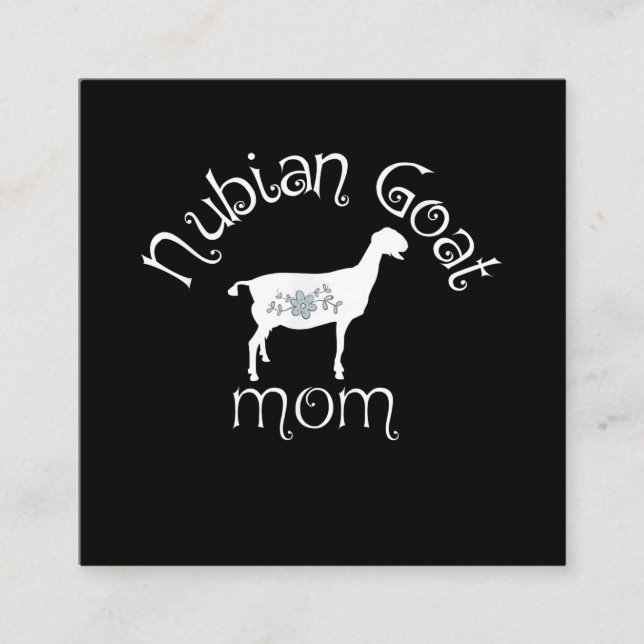Nubian Goat Mom Gift Square Business Card (Front)