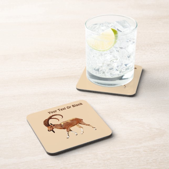 Nubian Ibex - Ein Gedi Beverage Coaster (Right Side)