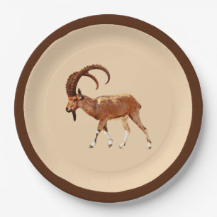 Nubian Ibex - Ein Gedi Paper Plates