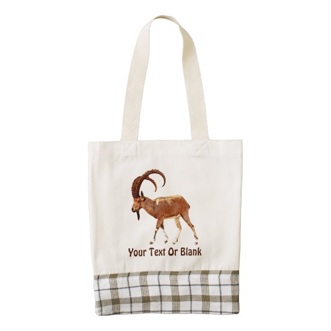 Nubian Ibex - Ein Gedi Zazzle HEART Tote Bag (Front)