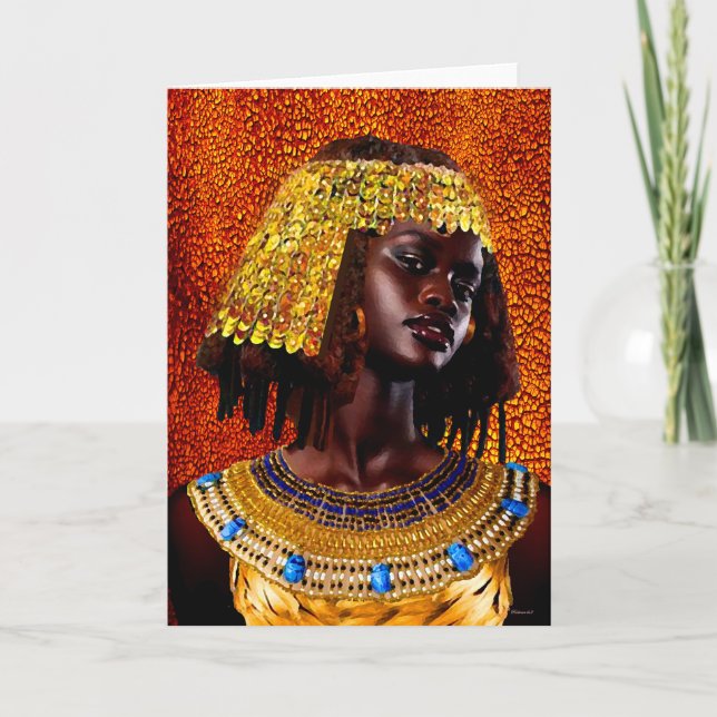 Nubian Queen • Greeting Card (Front)