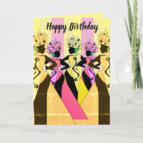 Nubian Woman Art African American Birthday Card