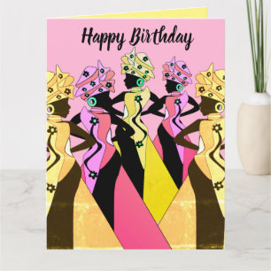 Nubian Woman Art African American Birthday Card
