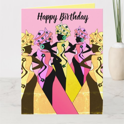 Nubian Woman Art African American Birthday Card