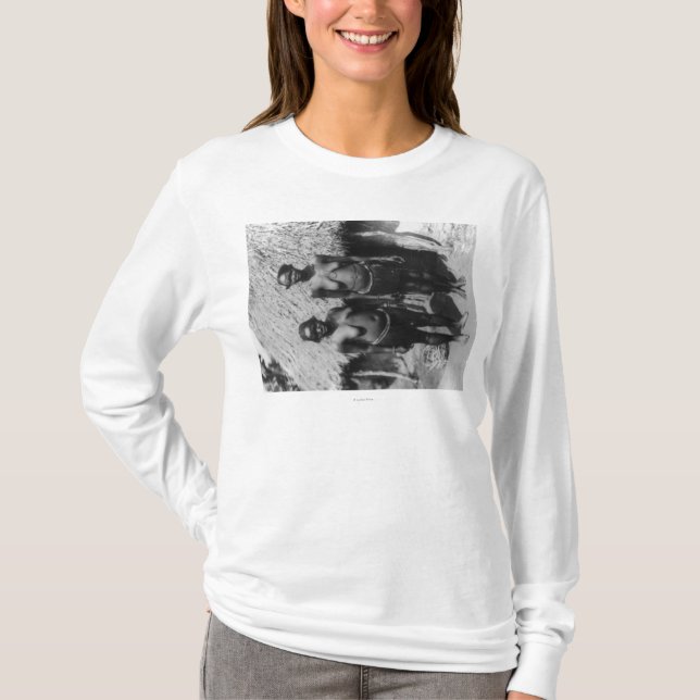 Nubian Women Standing in front of Hut Photograph T-Shirt (Front)