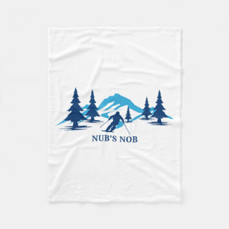 Nub's nob michigan ski resort skiing skier fleece blanket