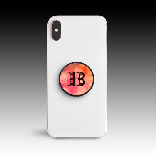 Nuckees™ Lined-Serif Font Monogram Phone Grip (On Phone)