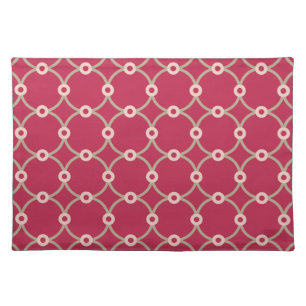 Nuclear Connectivity - magenta - seamless pattern. Cloth Placemat