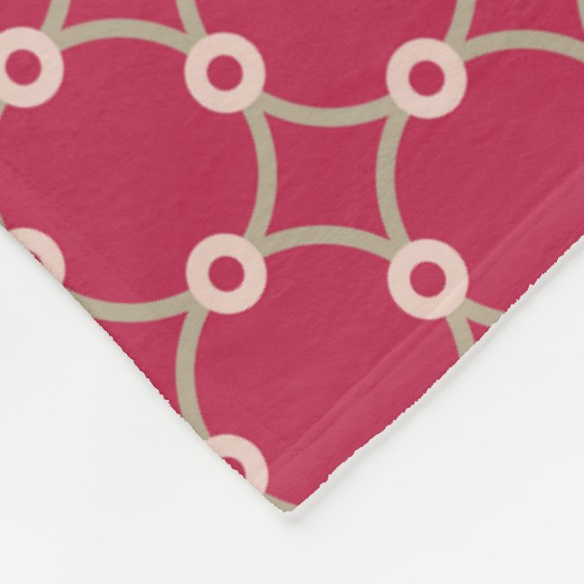 Nuclear Connectivity - magenta - seamless pattern Fleece Blanket (Corner)