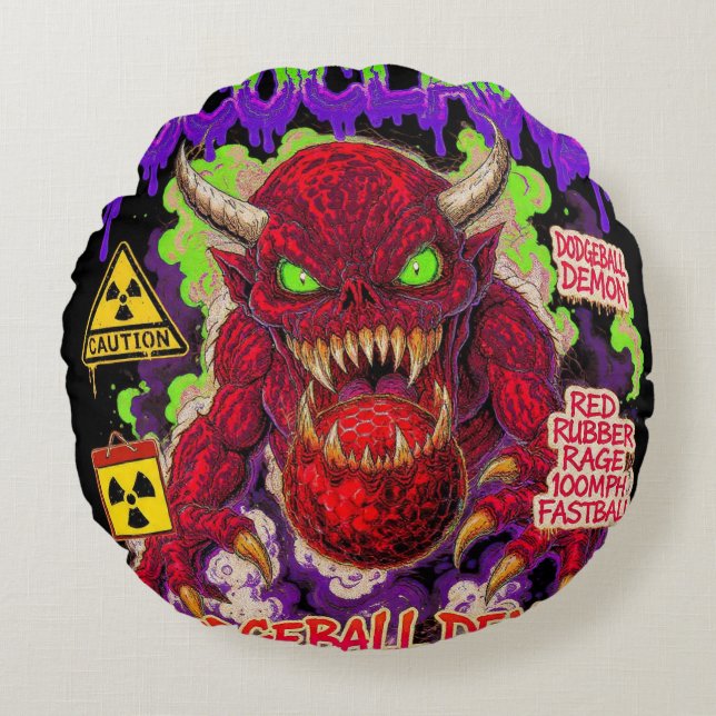 Nuclear Crunch - Cheese Apocalypse Mutant Snack Round Pillow (Front)