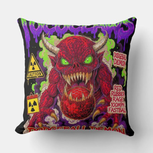 Nuclear Crunch - Cheese Apocalypse Mutant Snack Throw Pillow