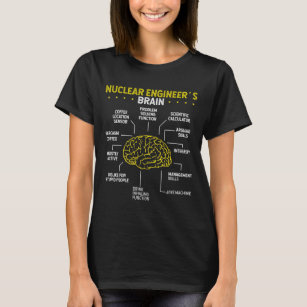 Nuclear Engineer Brain Uranium Nuclear School T-Shirt