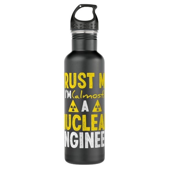 Nuclear Engineer Funny Nuclear Engineering Essenti Stainless Steel Water Bottle (Front)