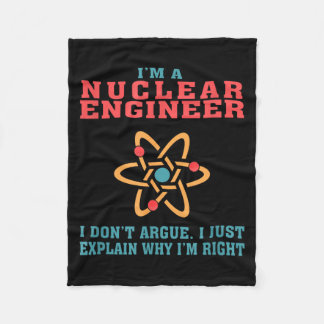 Nuclear Engineer Funny Quote Gift For Graduation Fleece Blanket