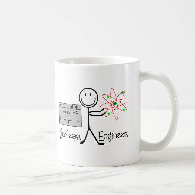 Nuclear Engineer Gifts--Stick People Humor Coffee Mug (Right)