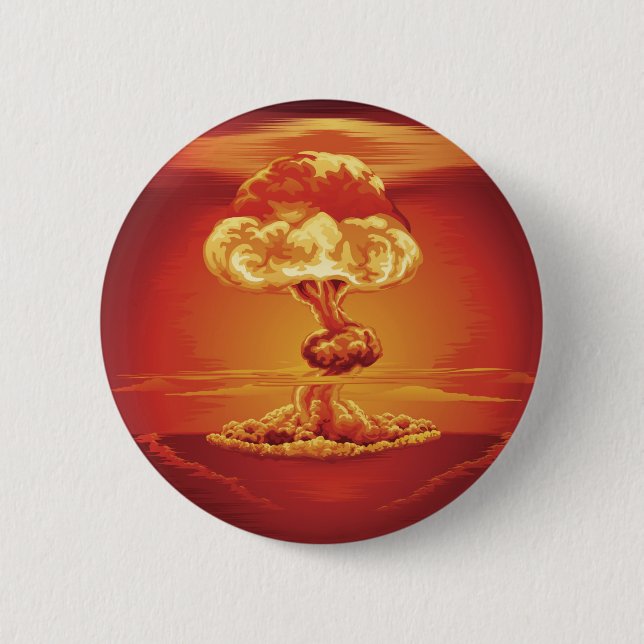 Nuclear explosion mushroom cloud button (Front)