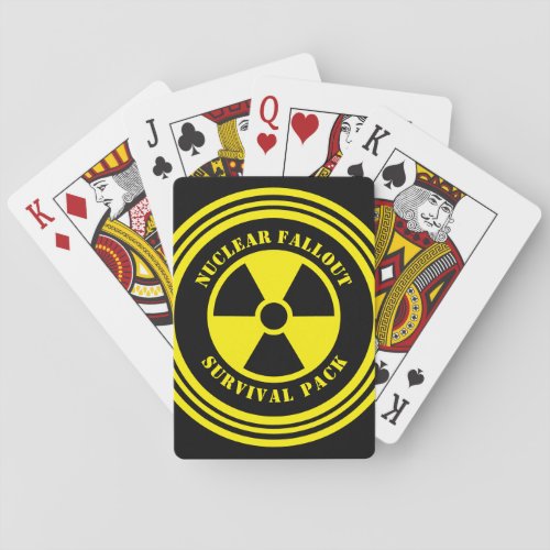 Nuclear fallout survival pack Playing Cards deck