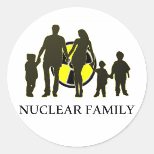 Nuclear Family T-Shirt Classic Round Sticker