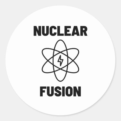 Nuclear Fusion Atom Classic Round Sticker