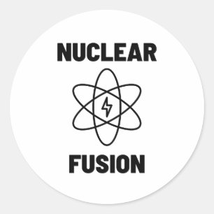Nuclear Fusion Atom Classic Round Sticker