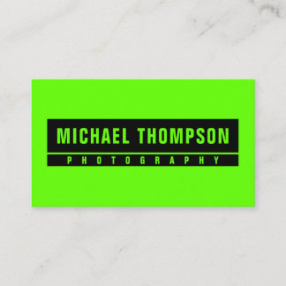 Nuclear green and black simple business card