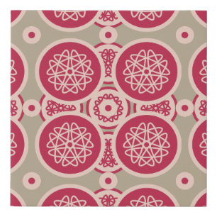 Nuclear Growth - magenta on rye - seamless pattern Faux Canvas Print